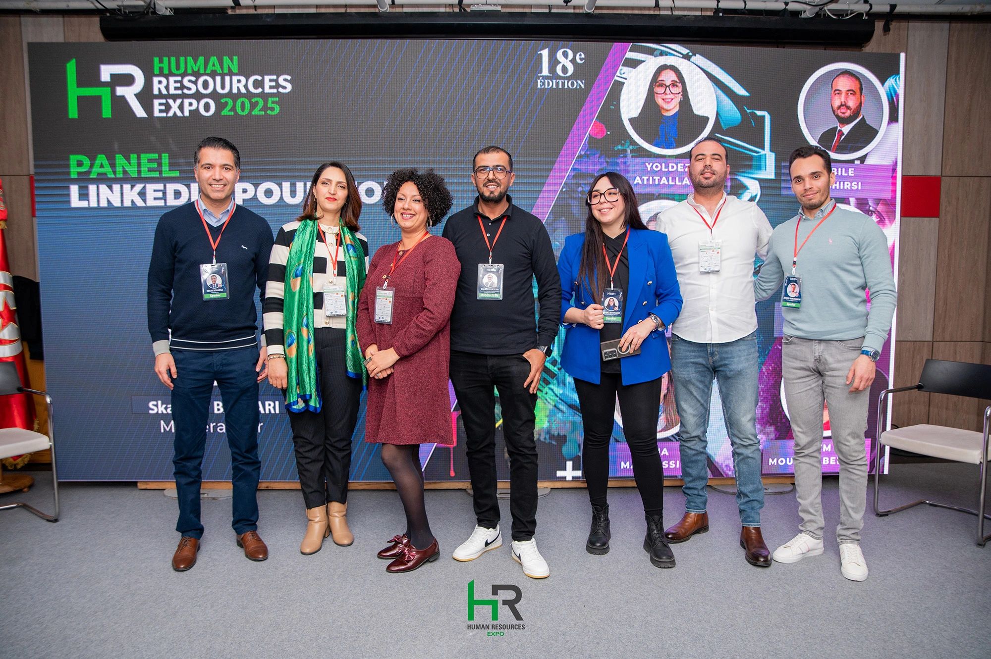 Skander Baccari modérant un panel lors de HR Expo 2025